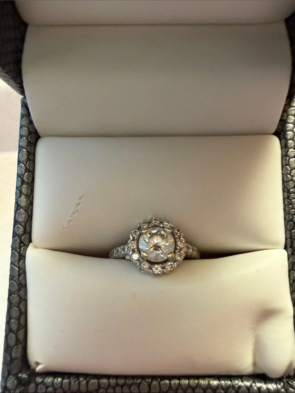 White Gold Diamond Engagement Ring - White